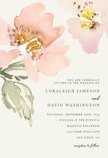 Garden roses - Wedding Invitation